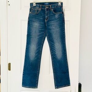 Old Navy Boys Flex Straight Jeans Medium Wash 26” Inseam NWT